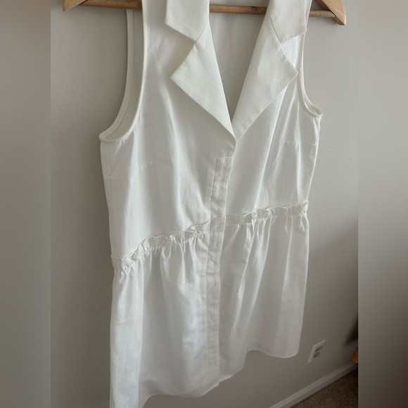 Tuckernuck Oxford white sleeveless royal shirt dress size small - Picture 8 of 9